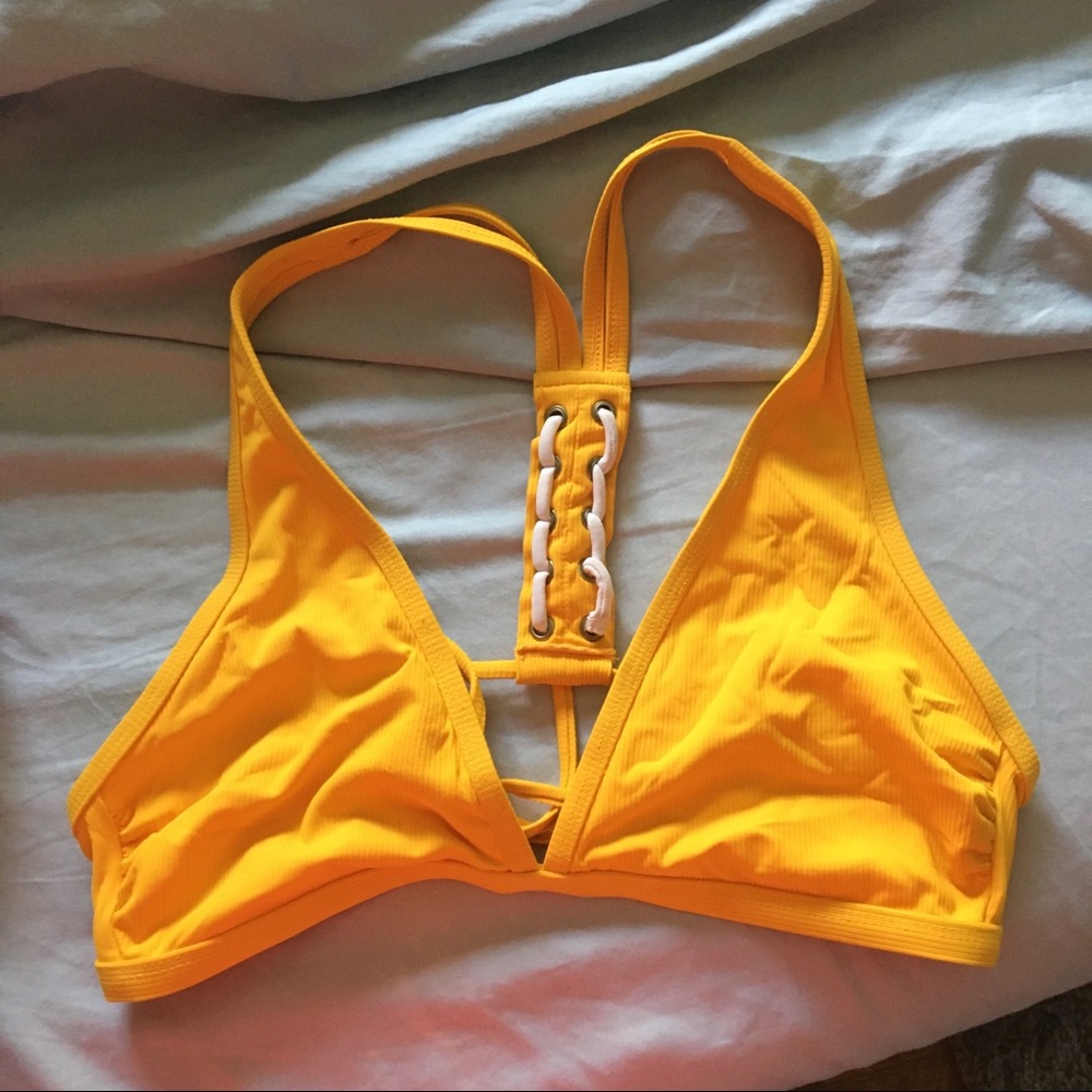 Yellow bikini top